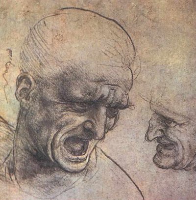 Warrior Heads by Leonardo da Vinci